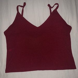 Red cotton crop top.